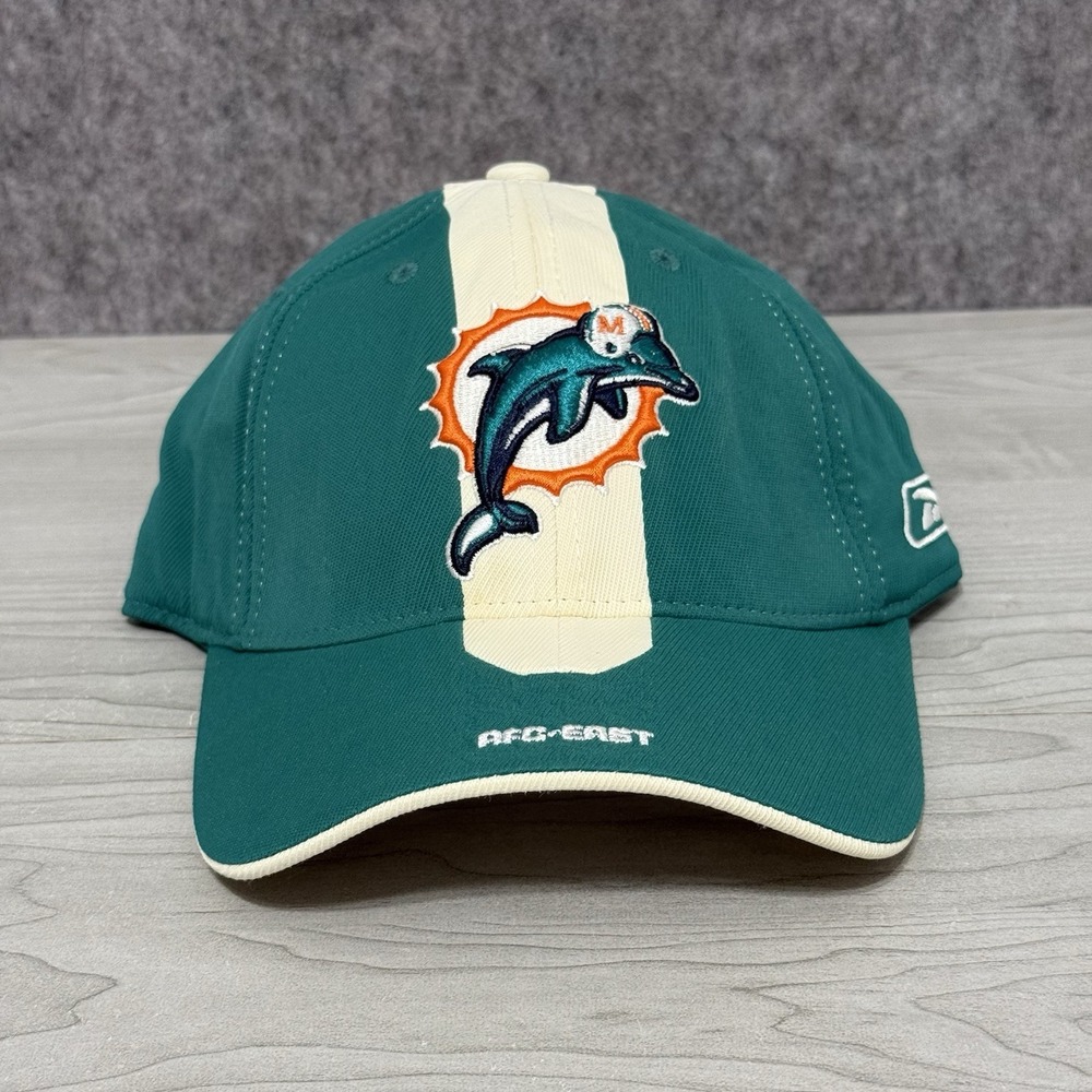 Vintage Reebok NFL Authentic Sideline Miami Dolphins Hat Green L/XL